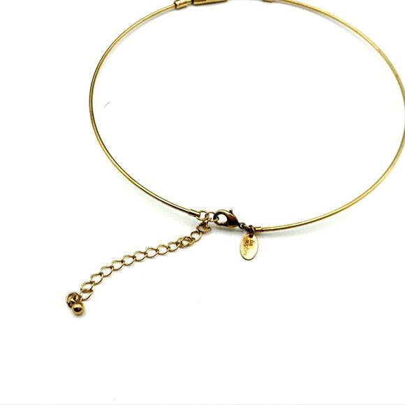 Vintage Style Gold-Tone Adjustable Necklace With Circular Pendant & Embellishmen - Picture 4 of 5